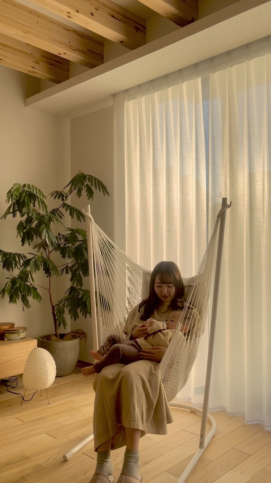 yocabito ハンモックチェア RESORT 白 自立式 クッション付