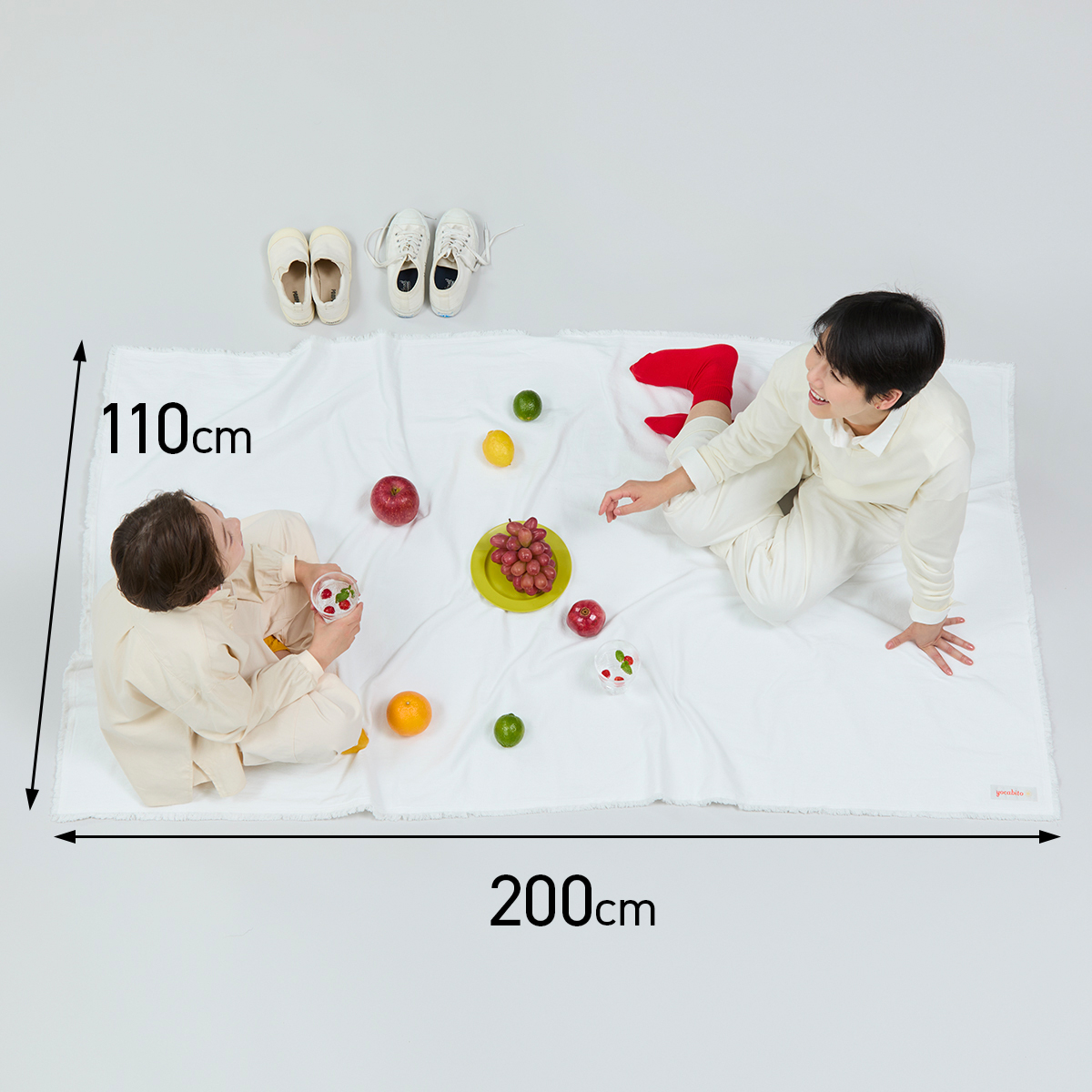 yocabito ヨカビト HEIDI ハイジ レジャーシート マルチカバー 白 おしゃれ かわいい シンプル