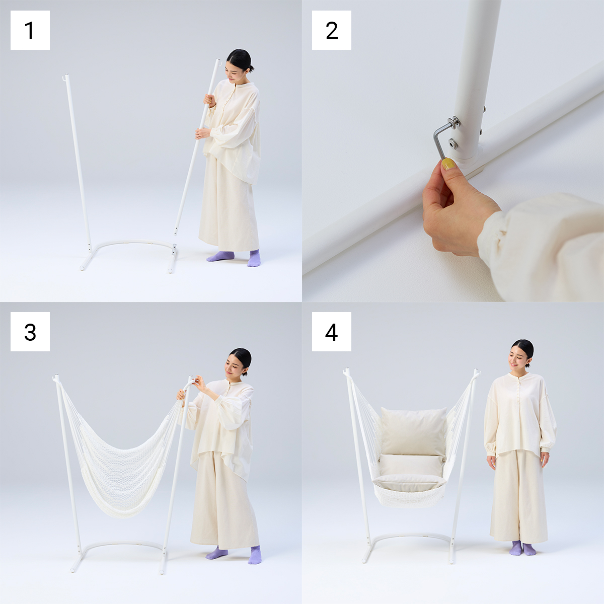 yocabito ヨカビト RESORT チェア ハンモック おしゃれ 白 かわいい シンプル