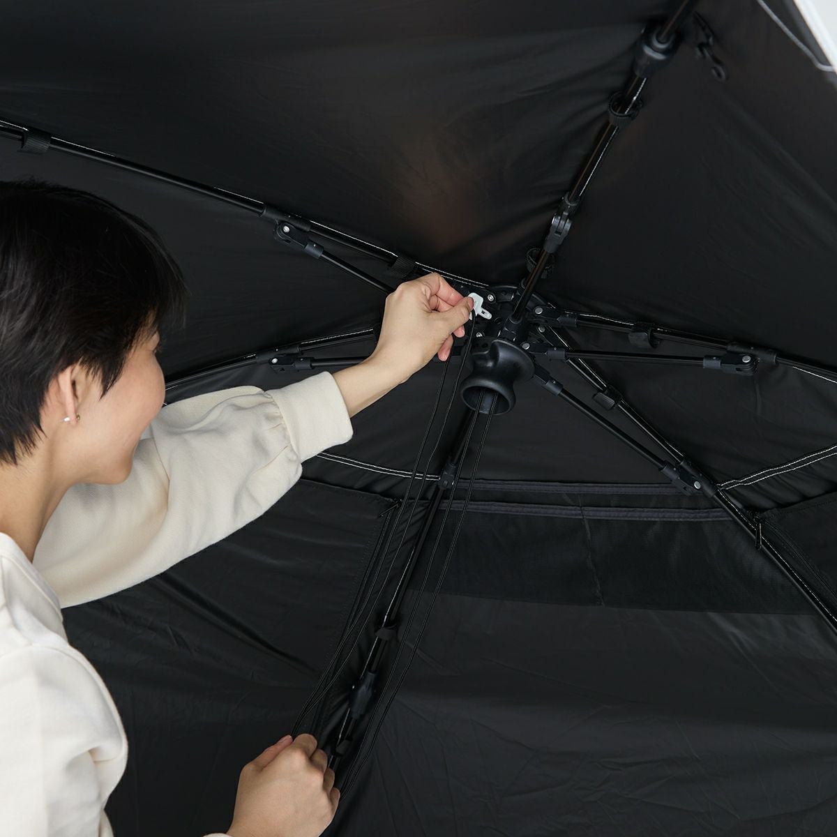 yocabito サンシェード　COCOON テント レジャーで映える！”まっしろ”でユニークなドーム型サンシェード
