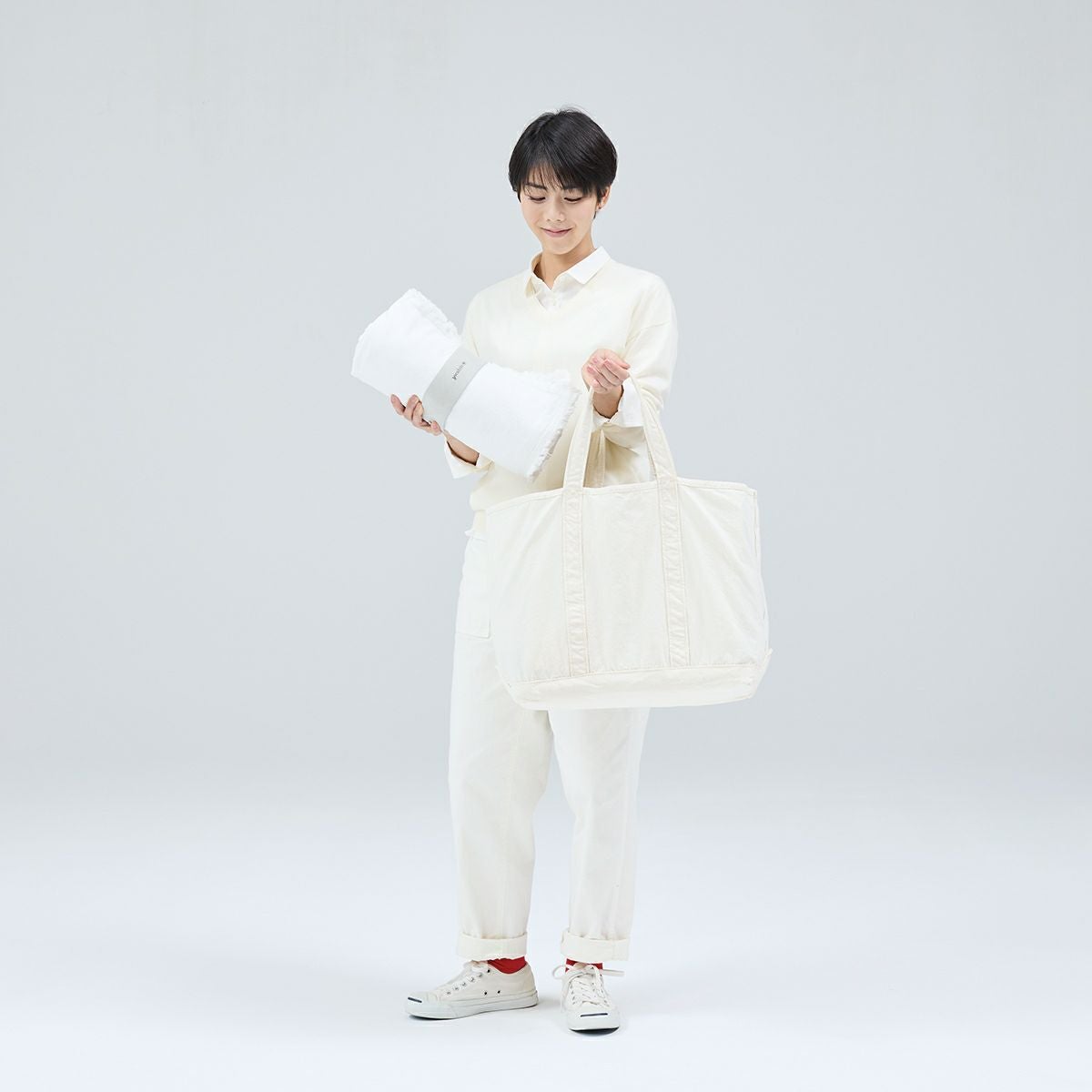 yocabito レジャーシート HEIDI 白 コットンリネン
