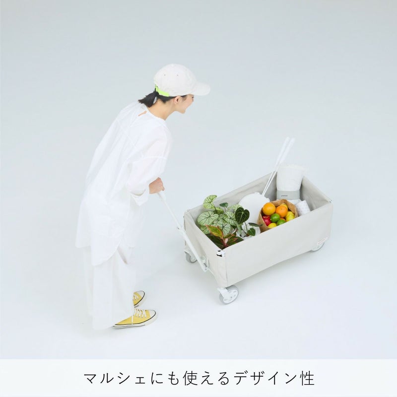 yocabito ヨカビト CANVAS 真っ白、シンプル、おしゃれなアウトドアキャリーワゴン